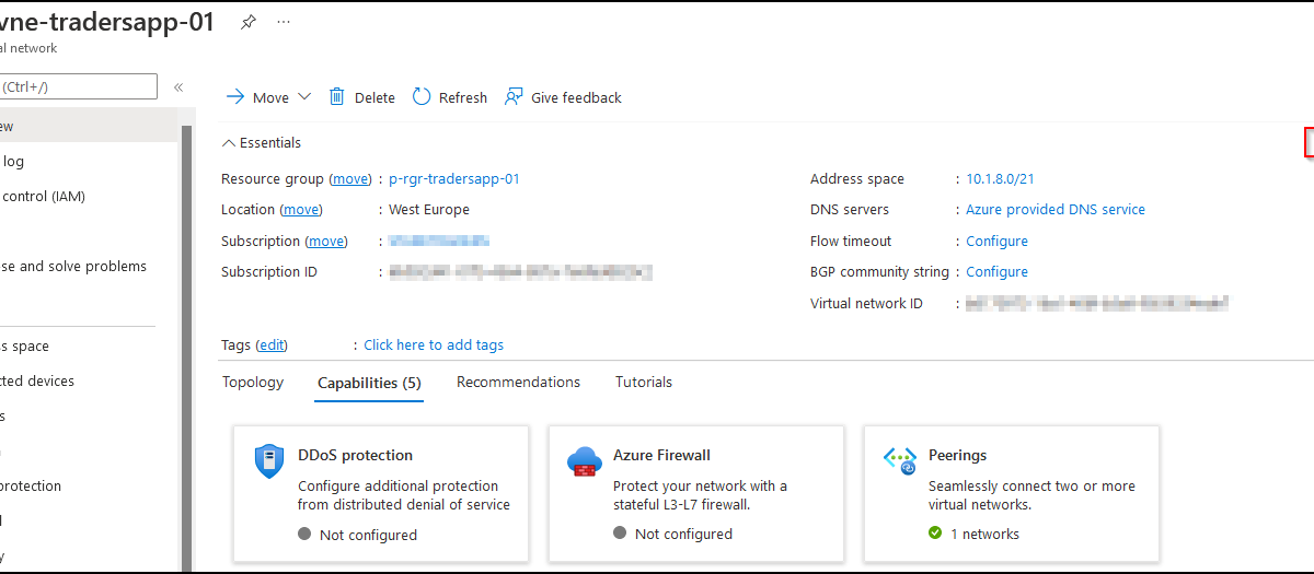 JSON View in the Azure Portal